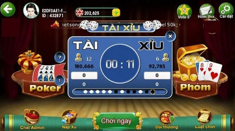 Game bài trên dưới có số lượng người chơi tham gia đông đảo